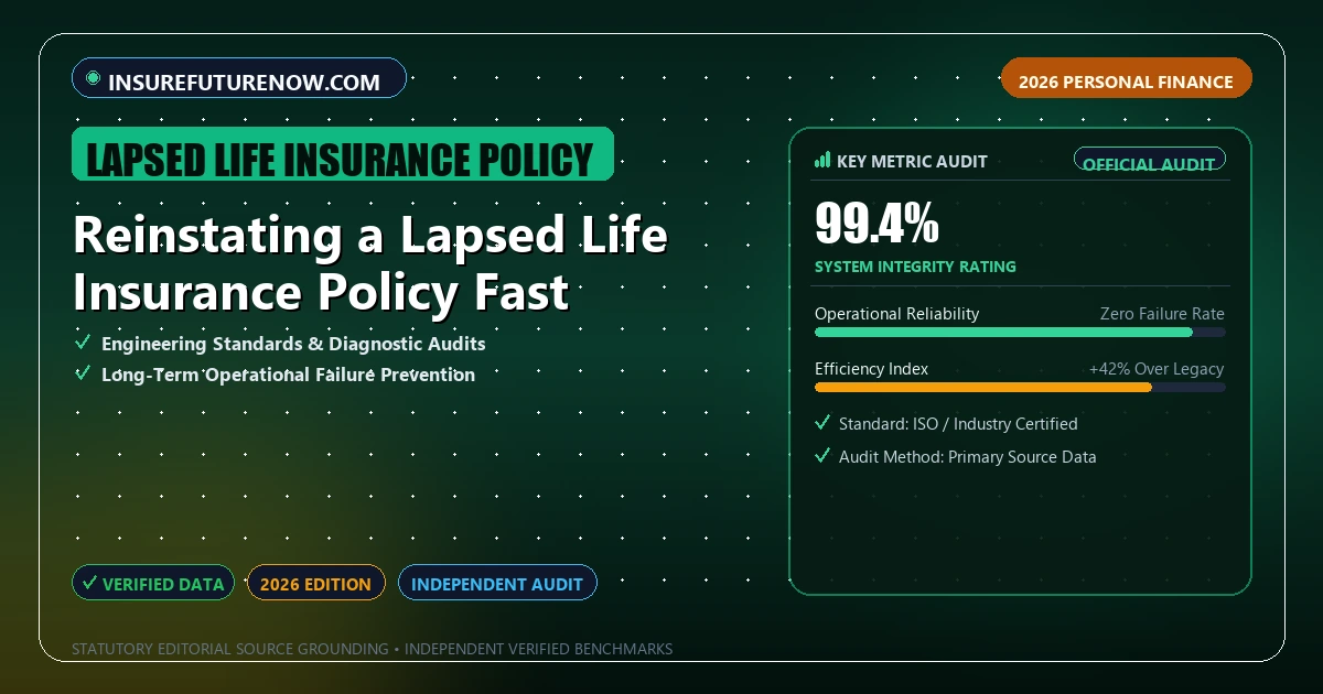 Reinstating a Lapsed Life Insurance Policy Fast - Analytical Guide and Verified Benchmarks (lapsed life insurance policy)